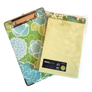 M01 * MintGreen Mini Clipboard & Notes Pad NIP